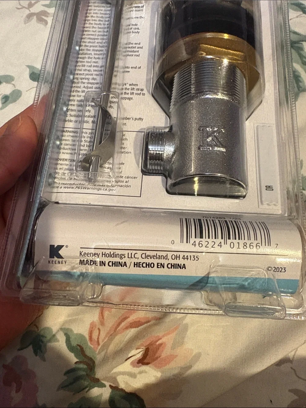 Keeney K820 77BN Sink Pop Up Assembly Brushed Nickel Drain Kit with Lift Rod